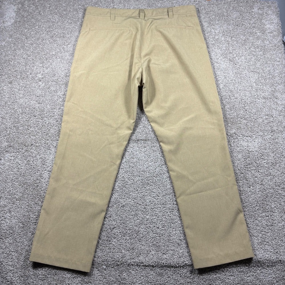 Bluffworks Ascender Men Khaki Tan Travel Chino Pants 37W 30L Made in NYC